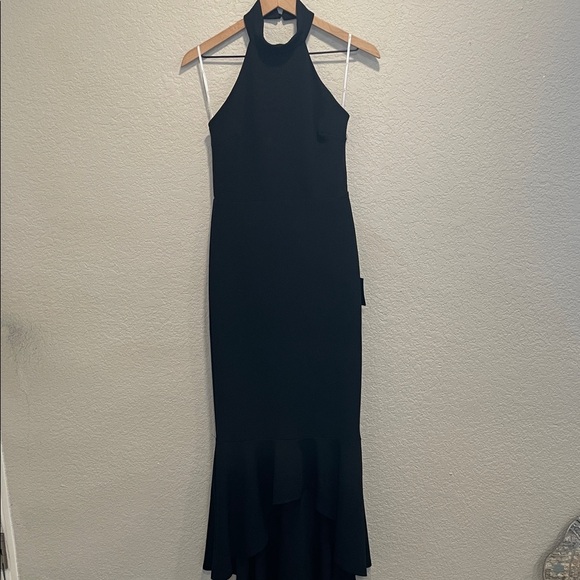 Lulu's Chic Black Sihana Black Halter Mermaid Maxi Dress Size Small NWT - Picture 3 of 7